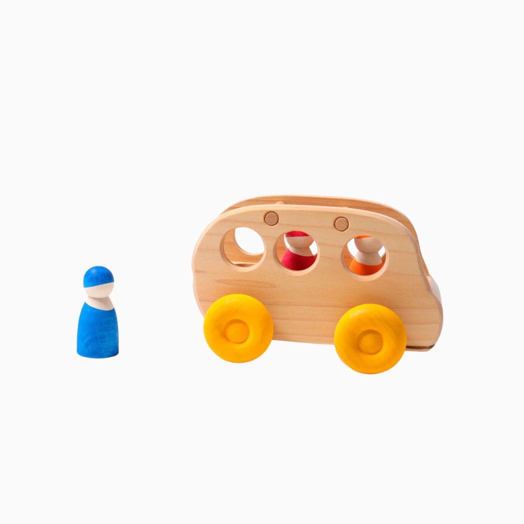 Grimm's houten speelgoedbus