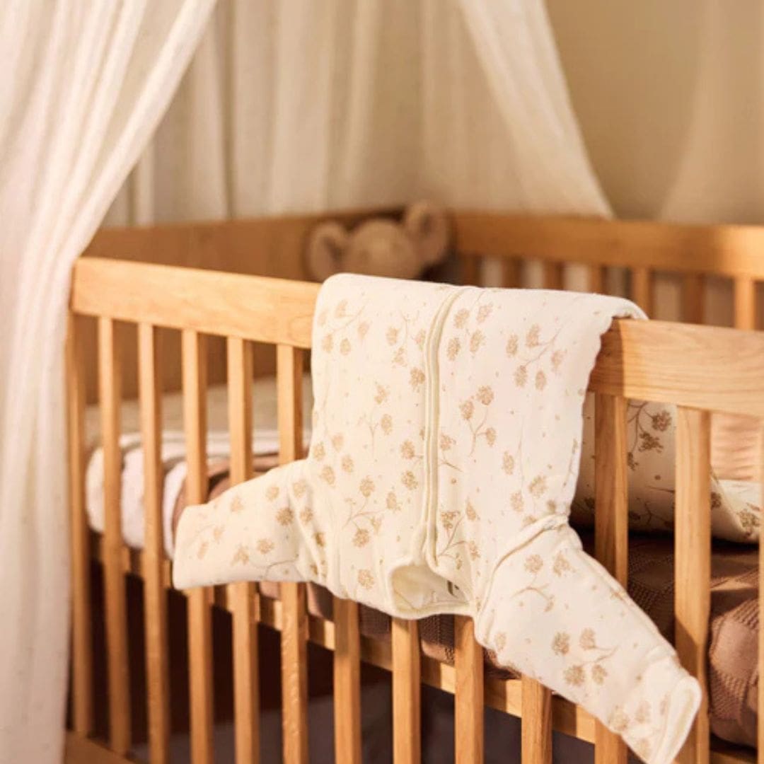 Jollein newborn slaapzak 60cm met afritsbare mouwen - leafy dreams