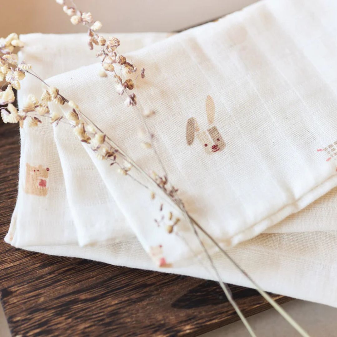 Jollein hydrofiele monddoekjes Animal Friends - 3 stuks