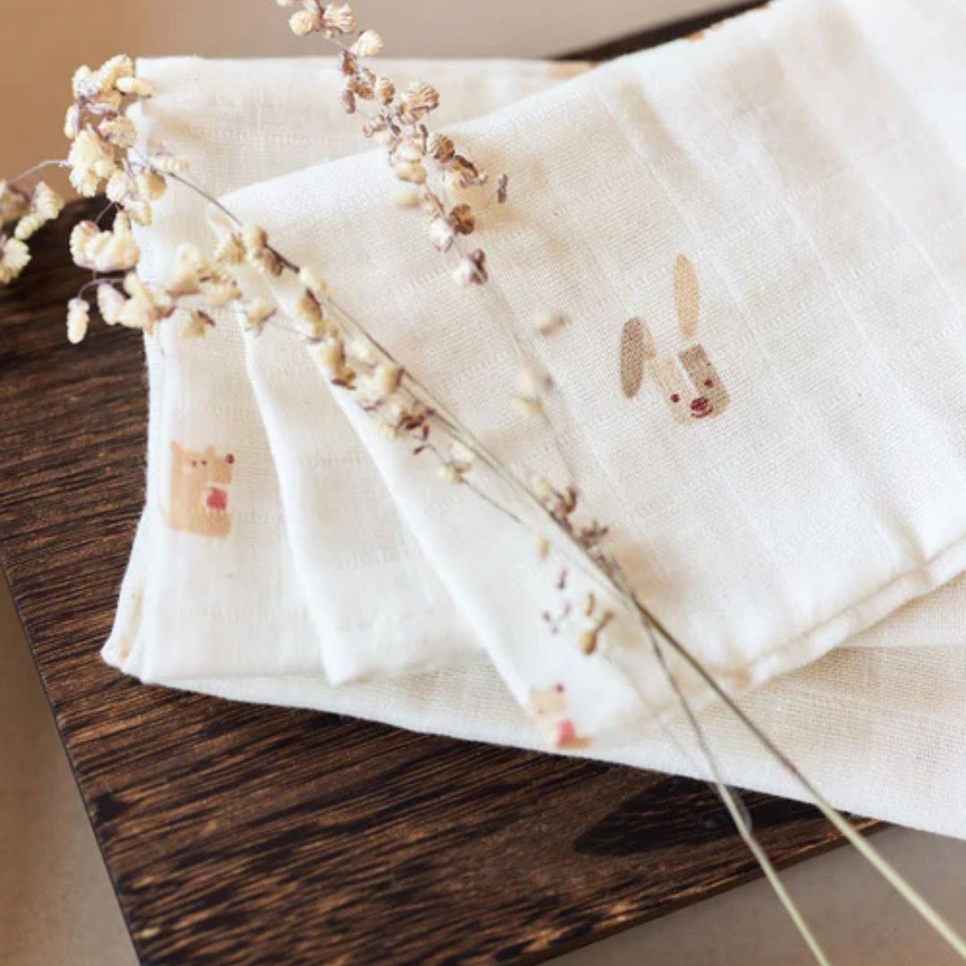 Jollein hydrofiele washandjes set Animal Friends