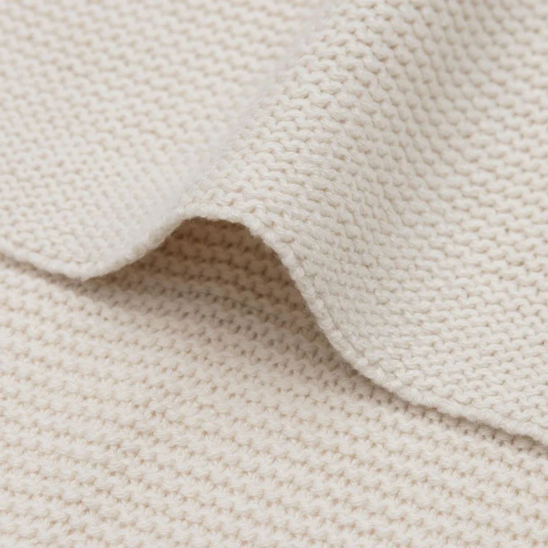 Jollein wiegdeken 75x100cm basic knit oatmeal