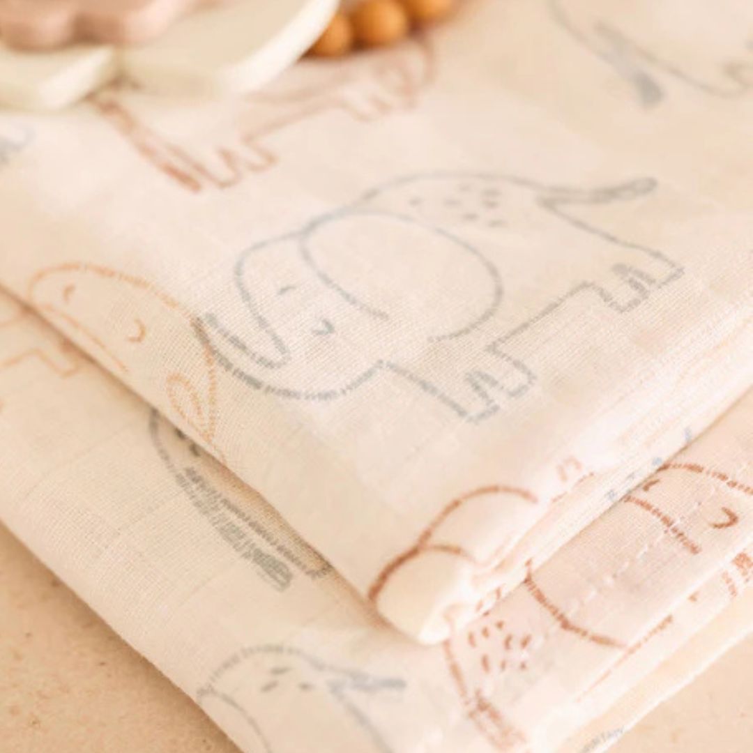 Jollein hydrofiele doeken set Elephant Tales - 3st