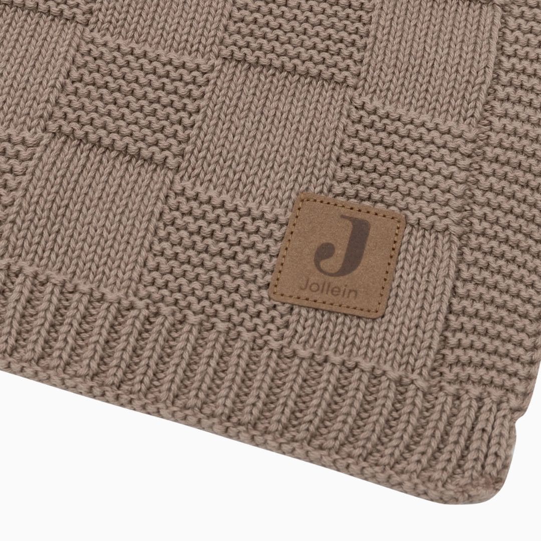 Jollein Babydeken Check Knit, Oatmeal - 100 x 150 cm - 60% katoen, 40% acryl - voor kinderbed - 1,0 TOG - Oeko-Tex gecertificeerd - breipatroon Jollein Babydeken Check Knit, Oatmeal - 100 x 150 cm - 60% katoen, 40% acryl - voor kinderbed - 1,0 TOG - Oeko-Tex gecertificeerd - breipatroon