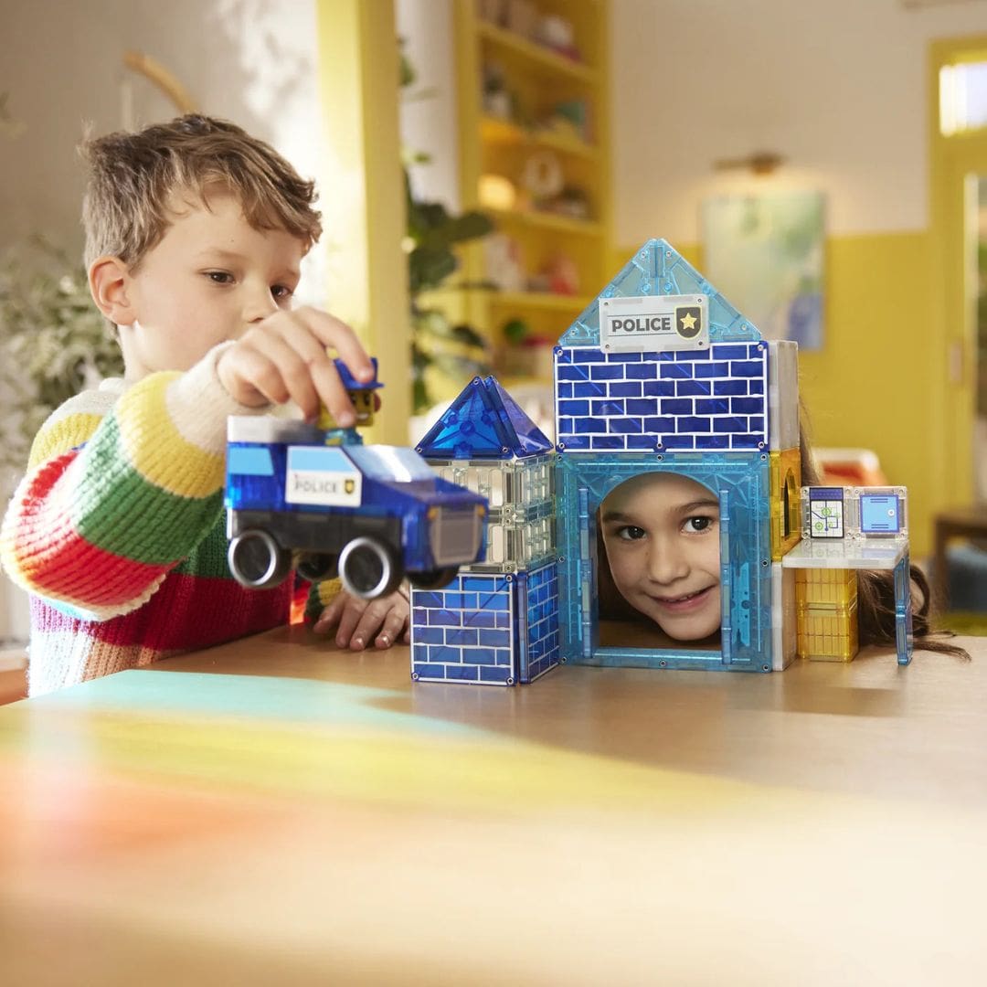 Magna-Tiles politie station - 35-delig