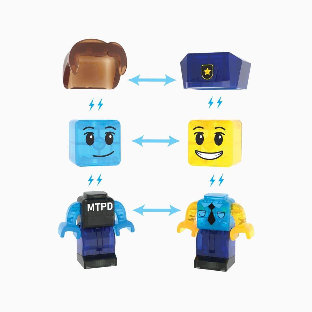 Magna-Tiles politie station - 35-delig