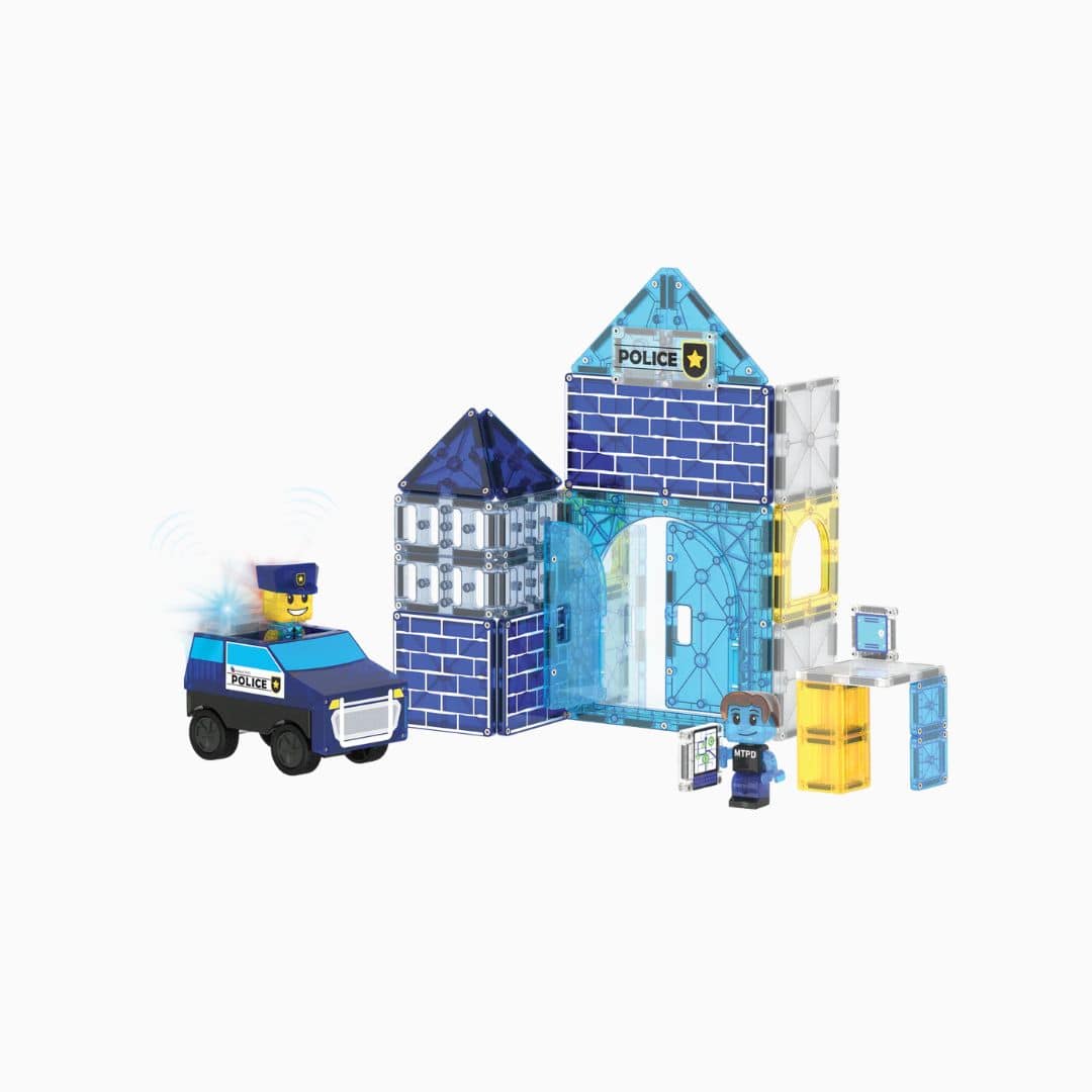 Magna-Tiles politie station - 35-delig