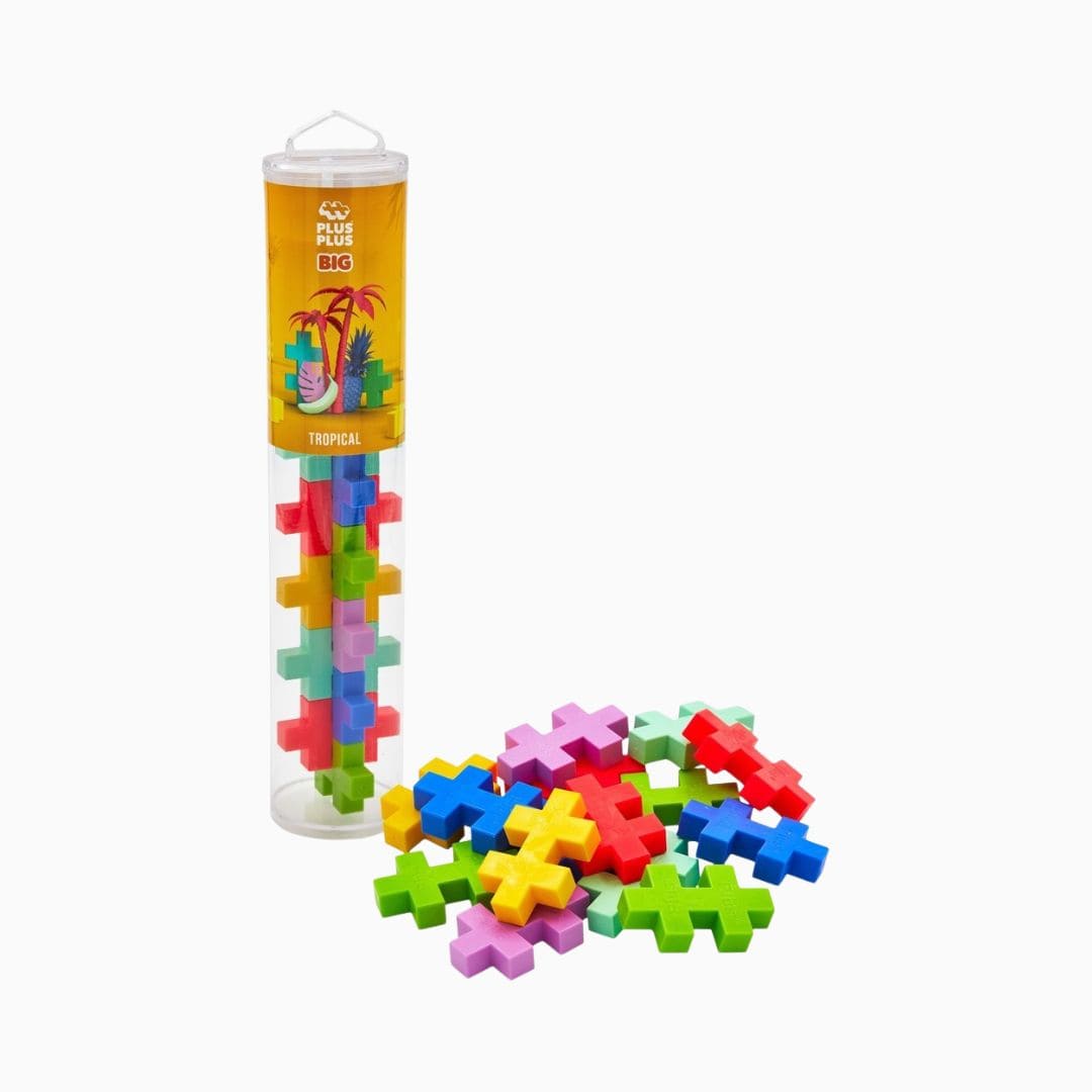 PlusPlus BIG Tube Tropical bouwspeelgoed - 15 stuks
