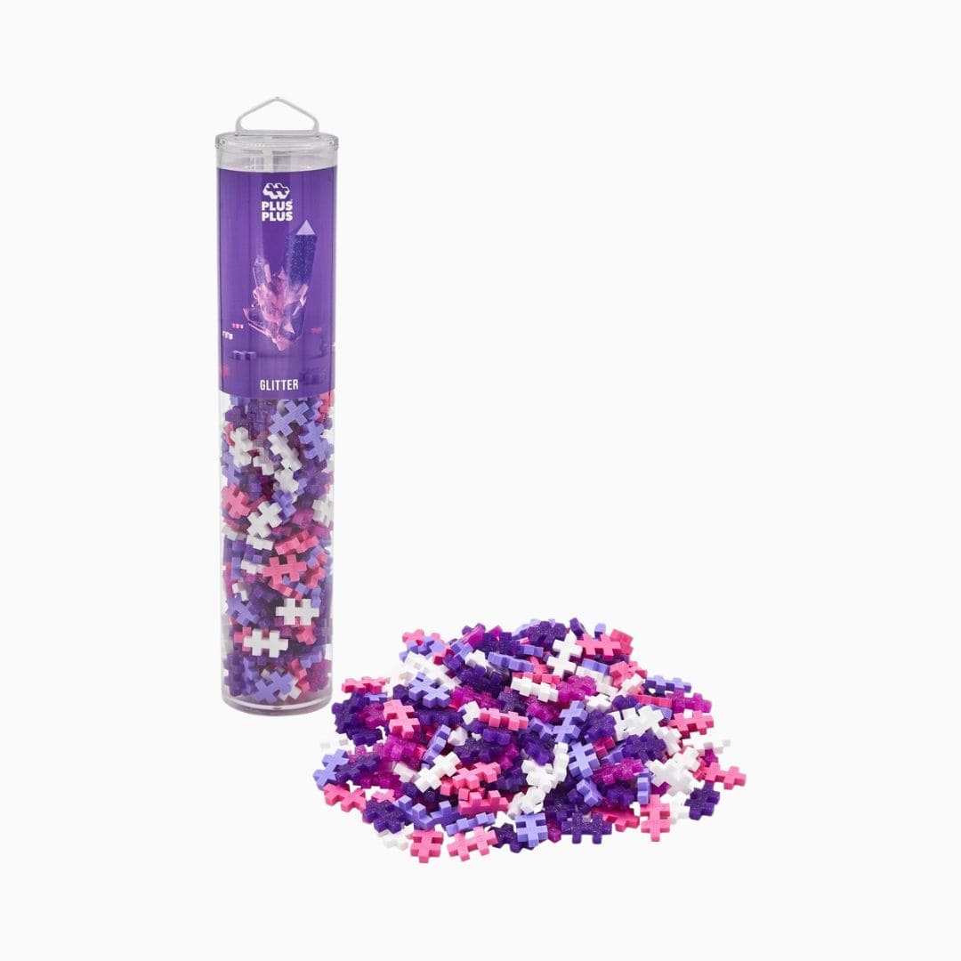 PlusPlus open einde bouw materiaal in roze en paars tinten