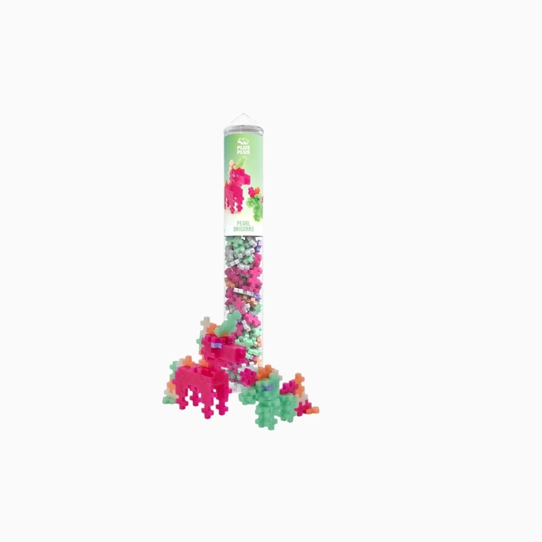 PlusPlus tube met constructie speelgoed pearl unicorn 