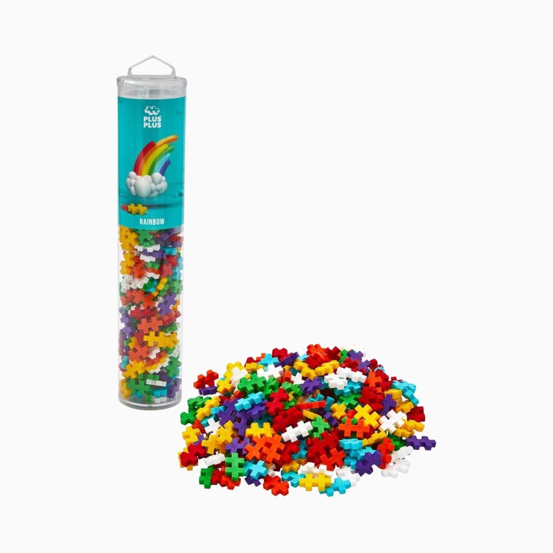 PlusPlus speelgoed constructie materialen in regenboog kleuren