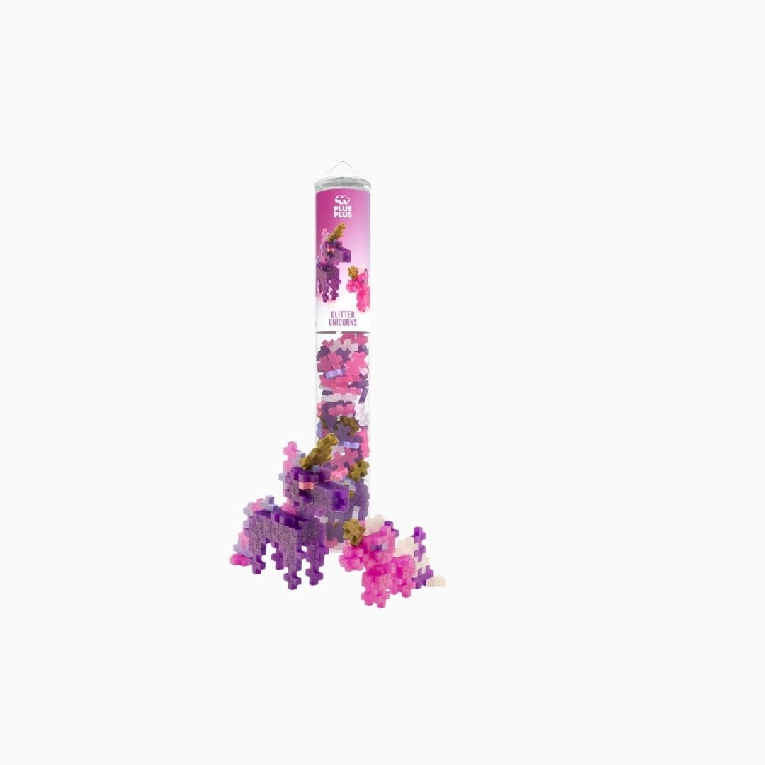 PlusPlus constructie speelgoed 100-delig om glitter unicorns te maken
