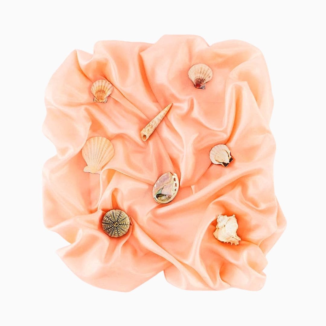 Sarah silks speelzijde in perzik kleur