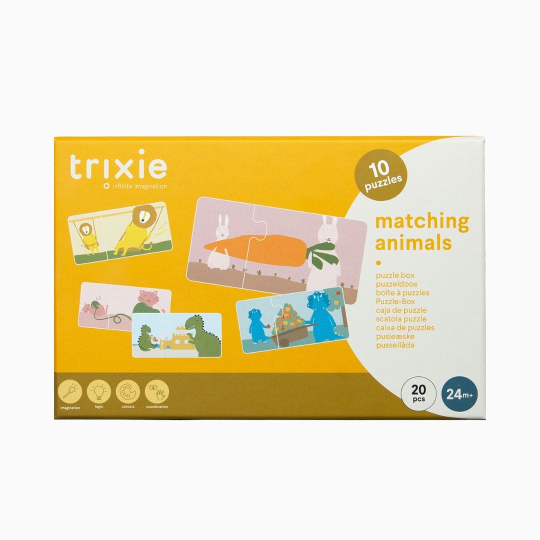 Trixie duo puzzel van karton bestaande uit 10 puzzels van twee stukjes