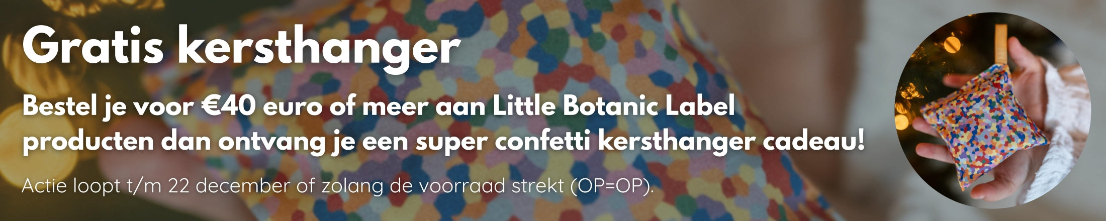 Gratis kersthanger van Little Botanic Label