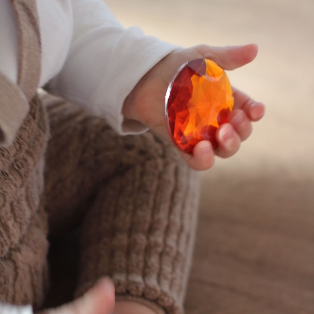 bauspiel set met 10 grote glinsterstenen