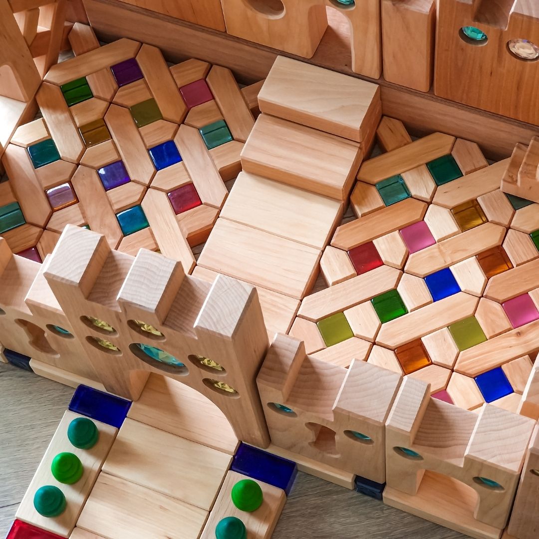 Bauspiel licht doorlatende acryl blokjes 100 stuks