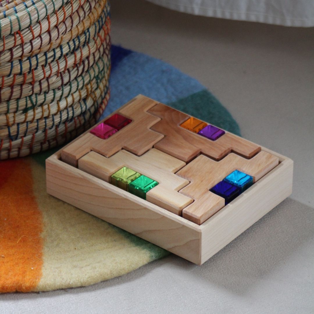 bauspiel blokkenset met trapblokken en lichtdoorlatende acryl blokken lucent cubes