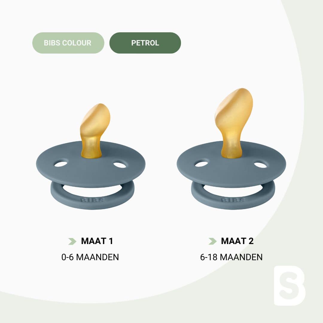BIBS speen anatomisch petrol maat 1 en 2