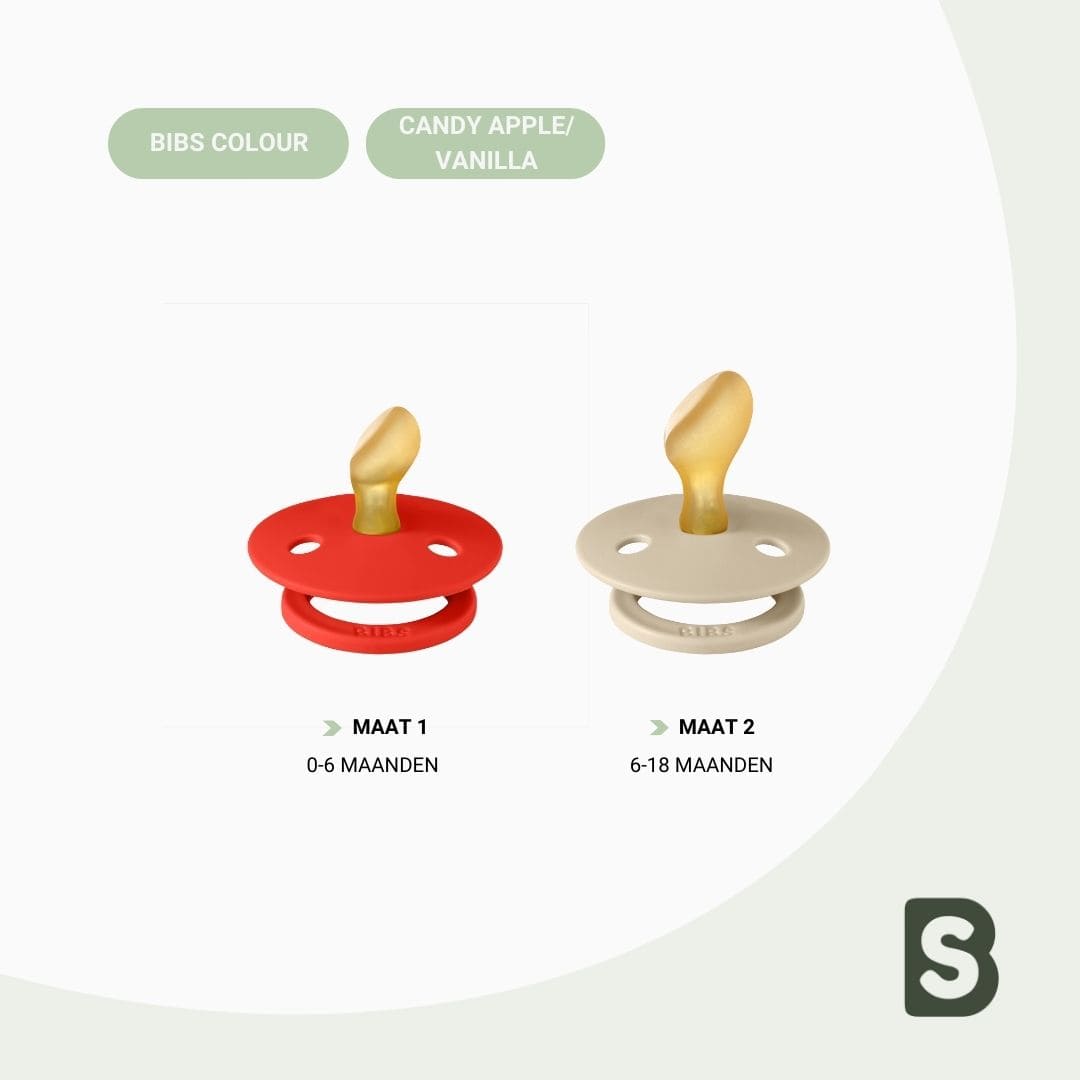 BIBS Colour dental speen - vanilla/candy apple