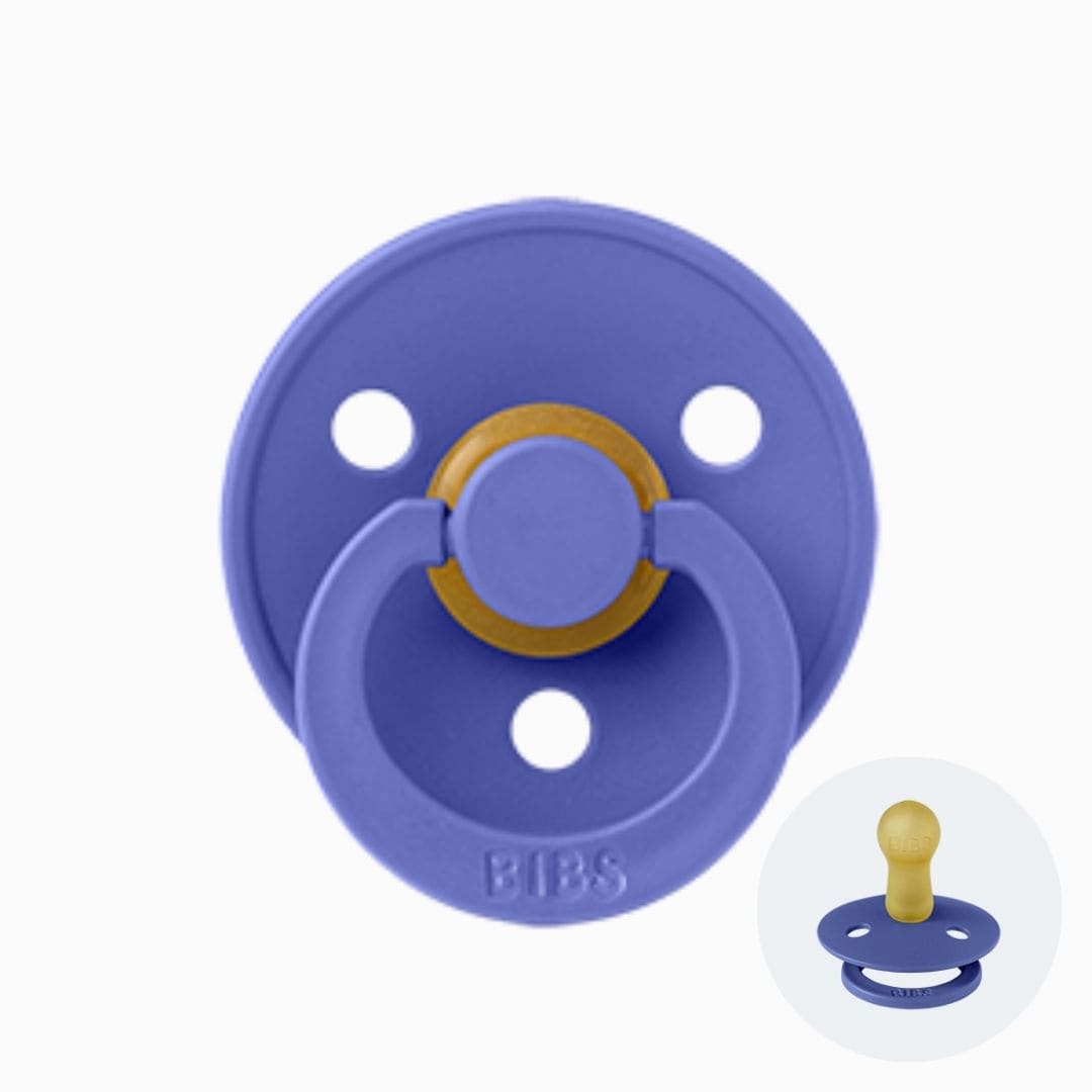 BIBS fopspeen met ronde speen van latex in de paarse kleur Grape