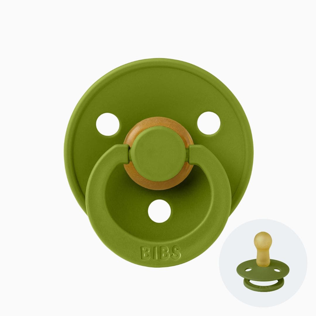 BIBS ronde fopspeen in de groene kleur Wasabi