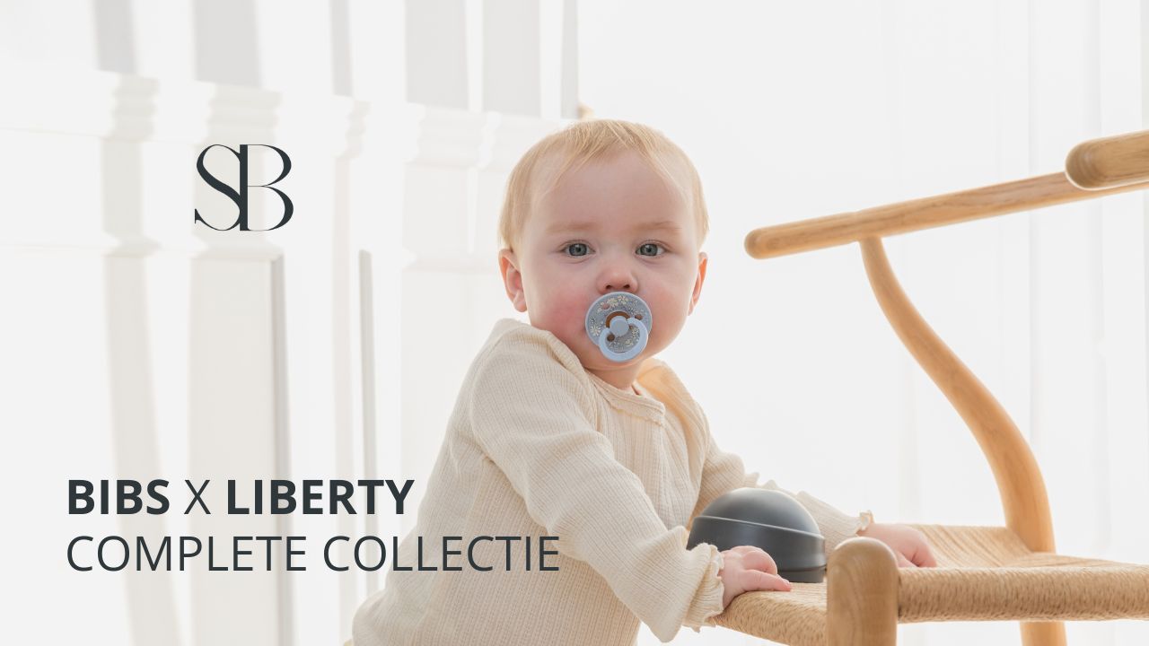 BIBS x Liberty London collectie bij Studio Bambacht met o.a. spenen, fopspenen, speenkoorden, knuffeldoekjes, babydekens, en meer
