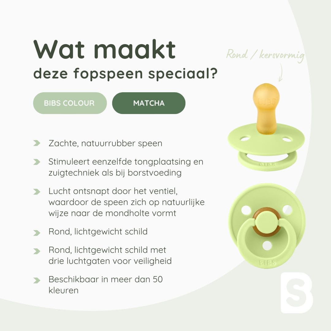 BIBS Colour speen in de groene kleur Matcha