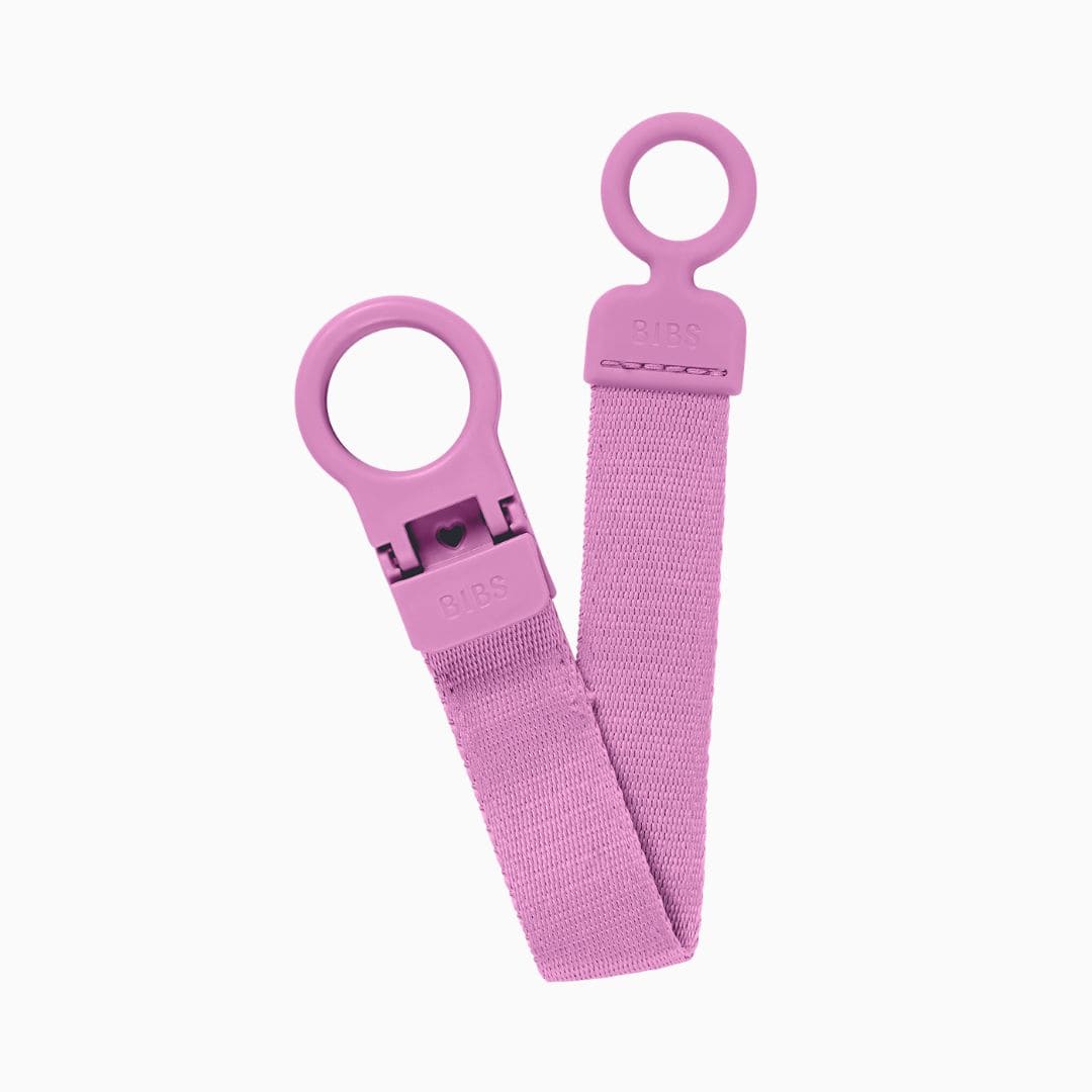 BIBS Loop Clip speenkoord in de roze kleur Bubblegum