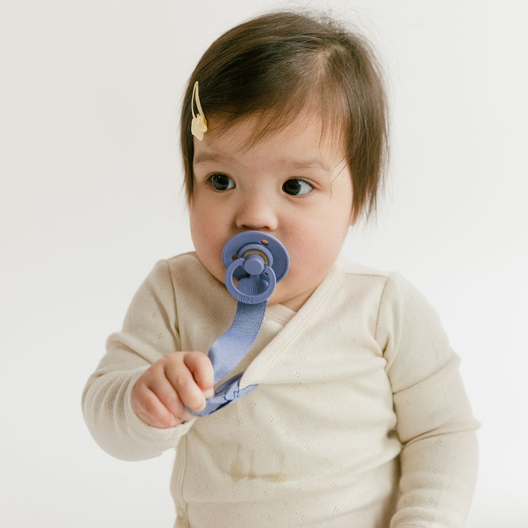 BIBS Loop Clip speenkoord in de paarse kleur Peri