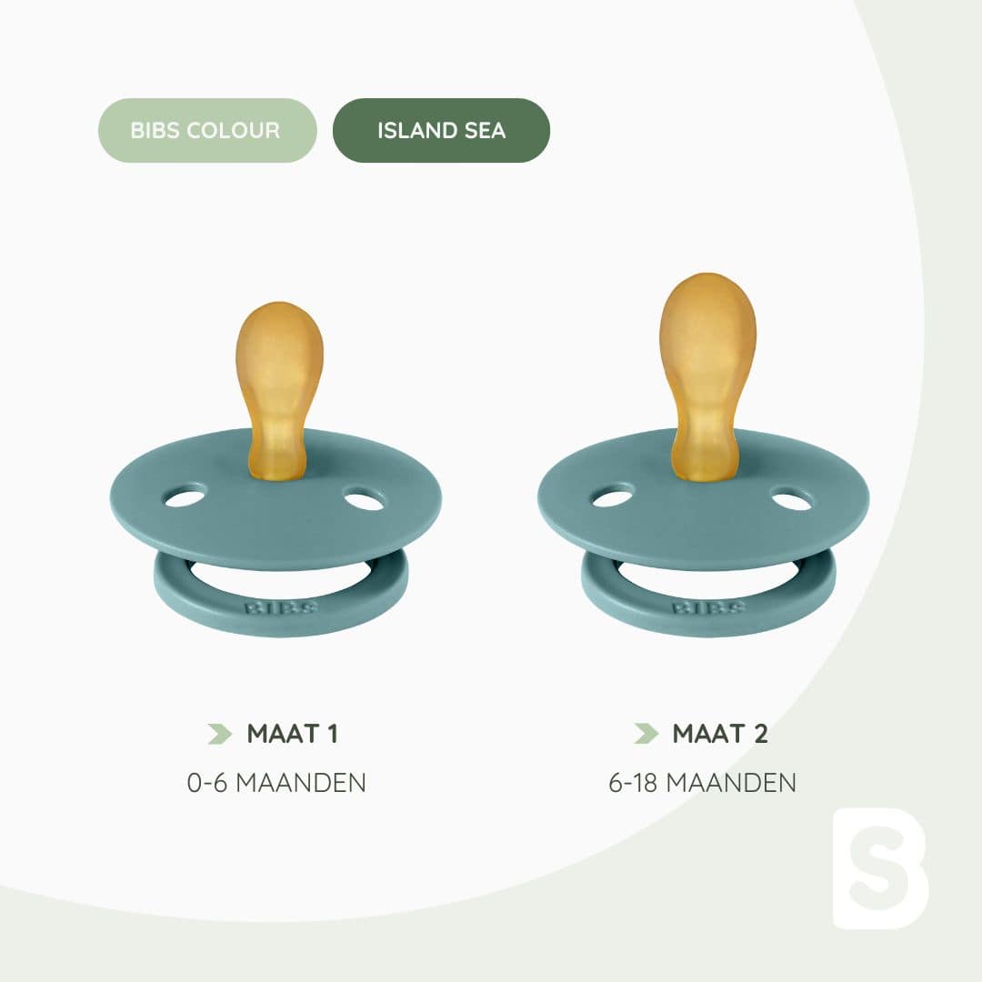 BIBS Colour symmetrische speen in de kleur island sea