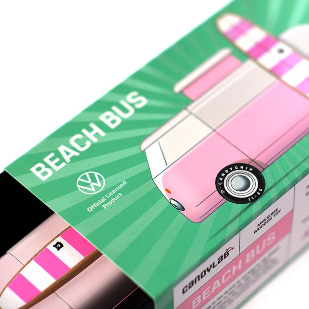 Candylab Toys roze Beach bus met Volkswagen licentie