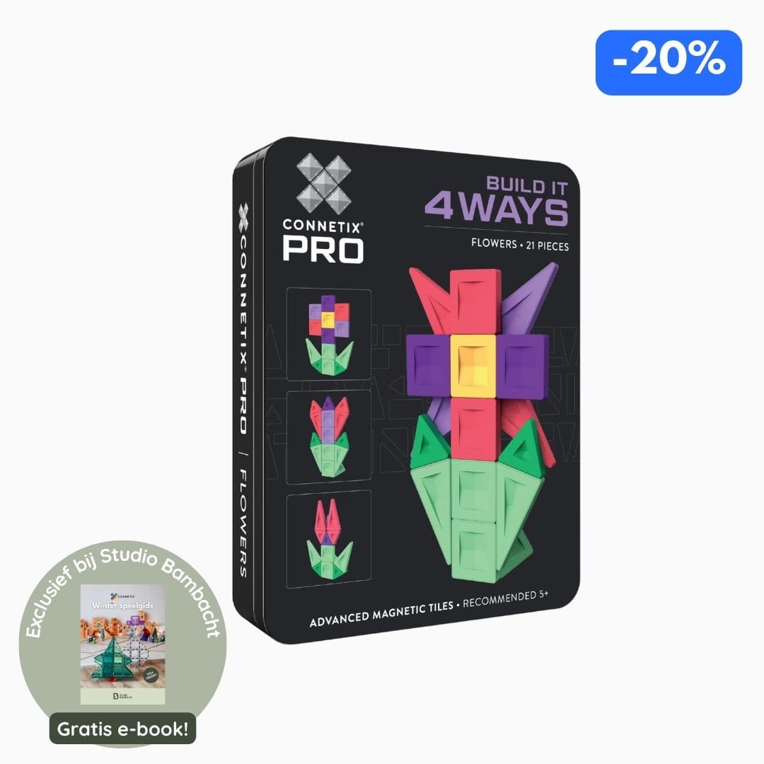aanbieding connetix-pro-magnetische-tegels-flowers-pack_