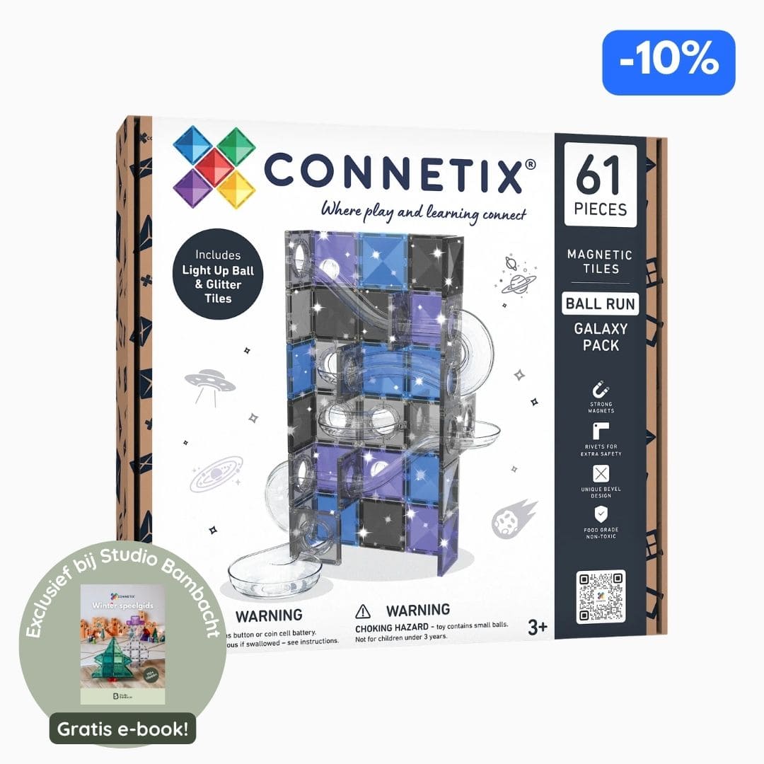 connetix sale ball run pack galaxy met lichtgevende ballen