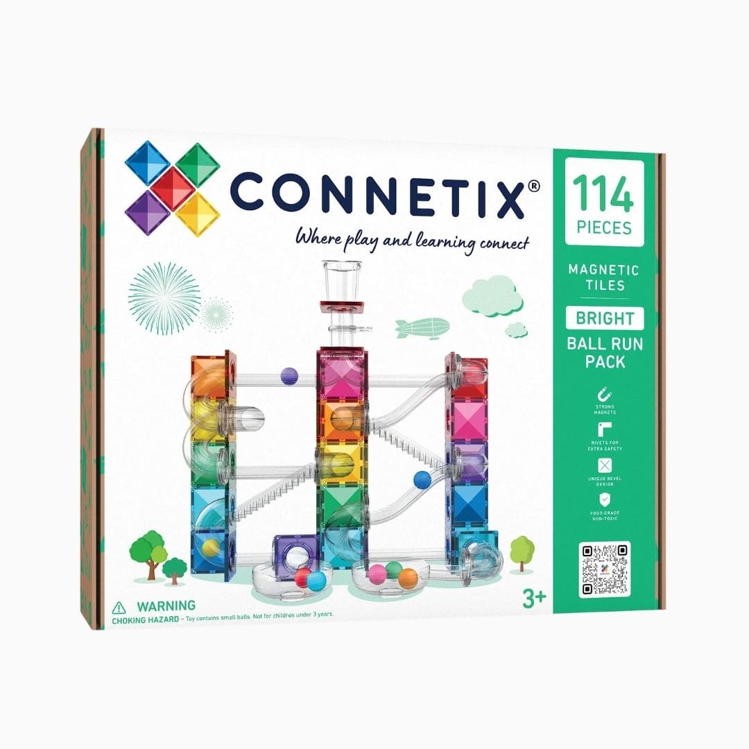 Connetix ball run pack knikkerbaan bright in regenboog kleuren