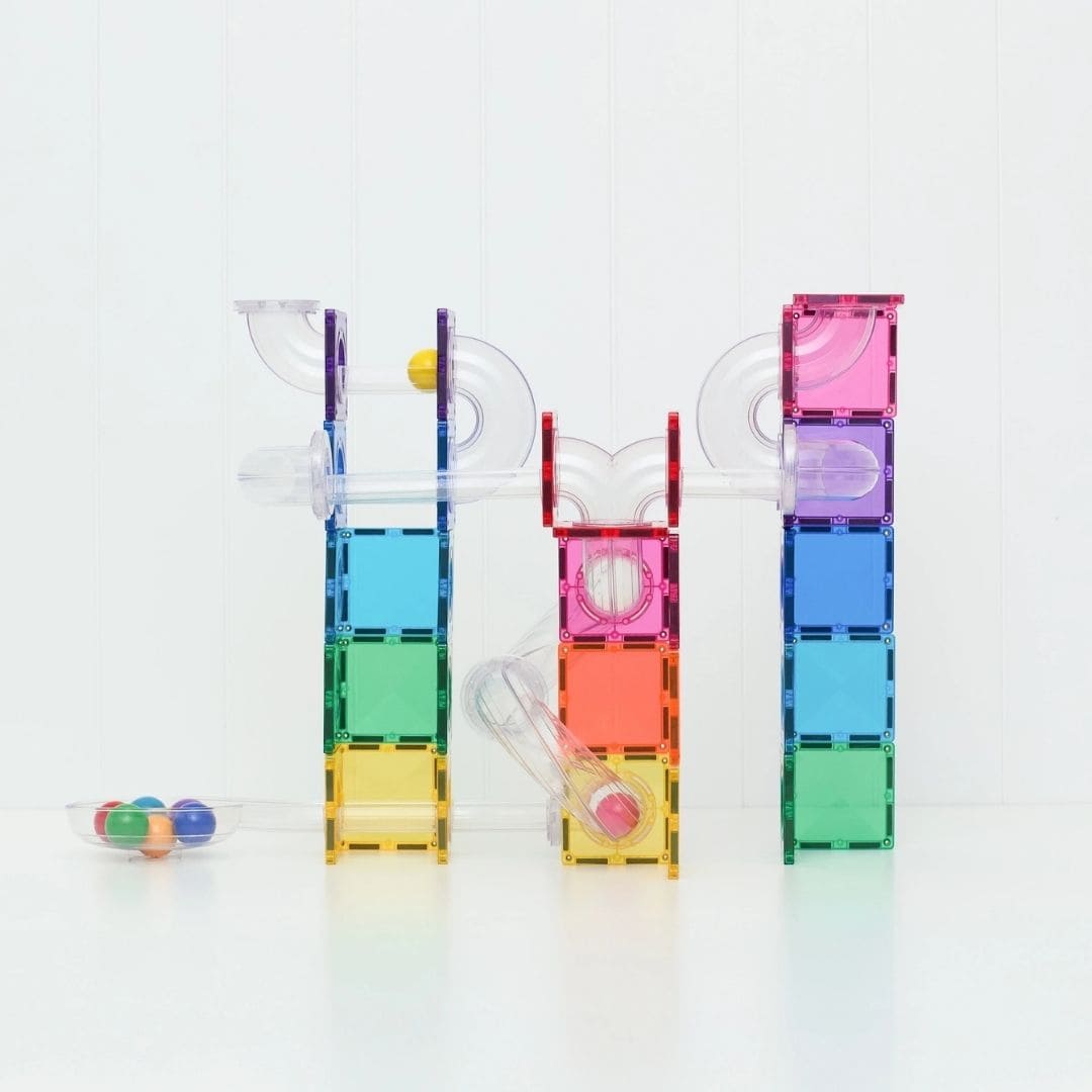 Connetix ball run pack knikkerbaan bright in regenboog kleuren