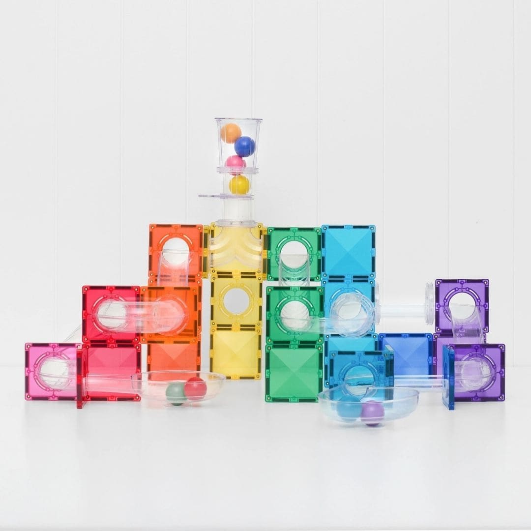 Connetix ball run pack knikkerbaan bright in regenboog kleuren