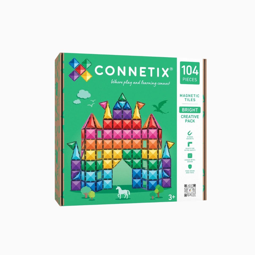 CONNETIX bright creative pack regenboog met 104 magnetische tegels