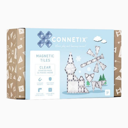 Connetix transparante magnetische tegels set van 34 stuks in verschillende vormen
