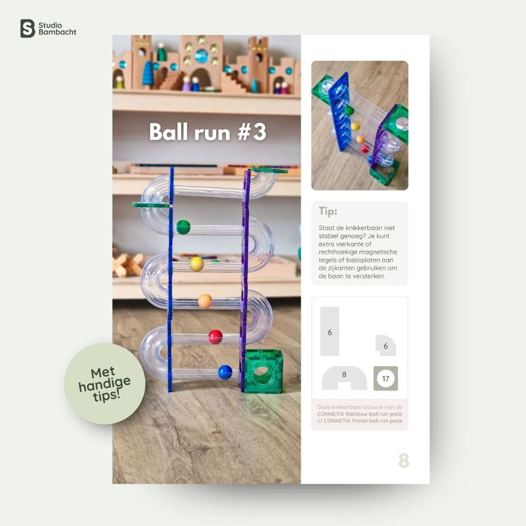 Speelgids e-book voor CONNETIX knikkerbaan