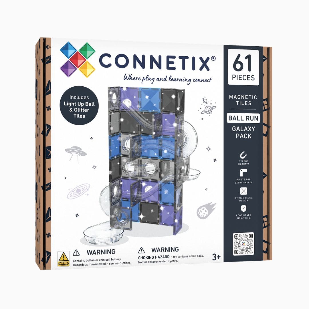 CONNETIX Glitter Galaxy Ball Run Pack - 61 stuks