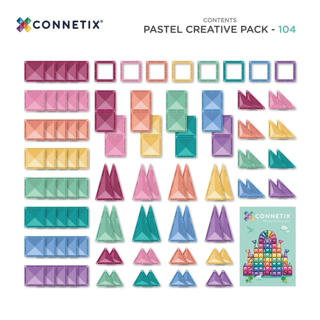 Connetix Pastel magnetische tegels creative pack 104-delig