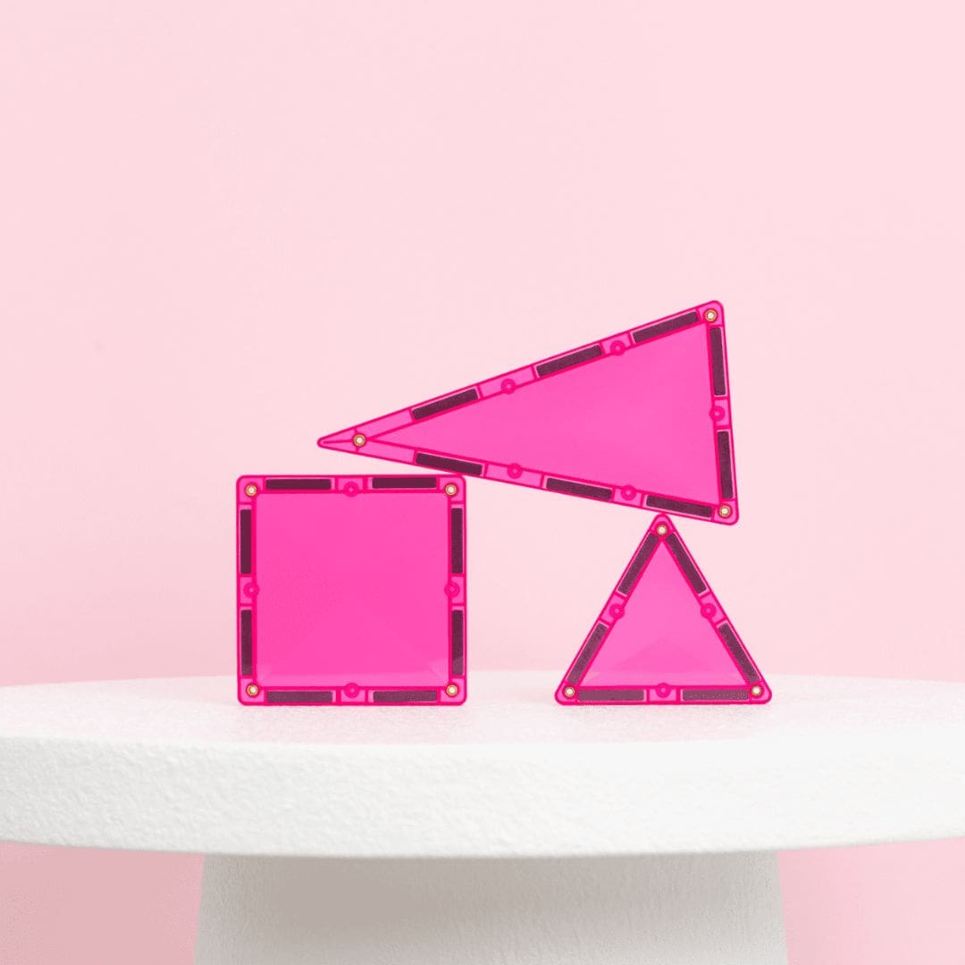 Connetix magnetische tegels pink pack met tegels in roze uit de regenboog collectie
