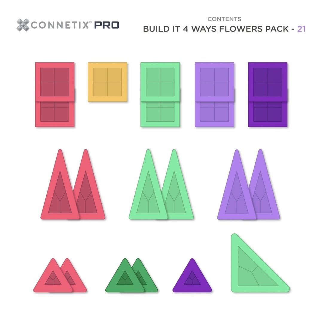 CONNETIX pro magnetische tegels flower pack