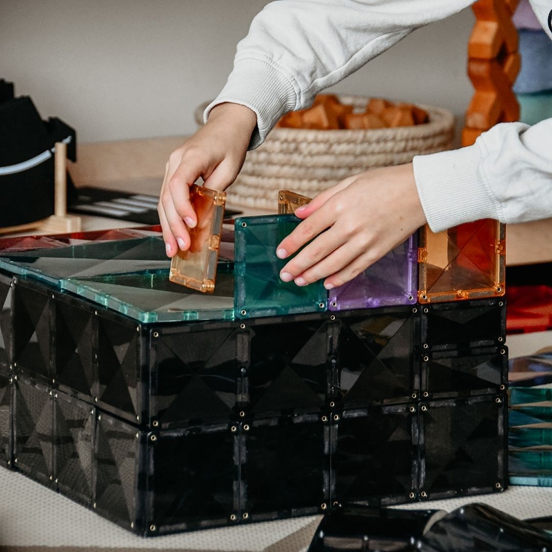 connetix roads magnetische tegels in de kleur zwart