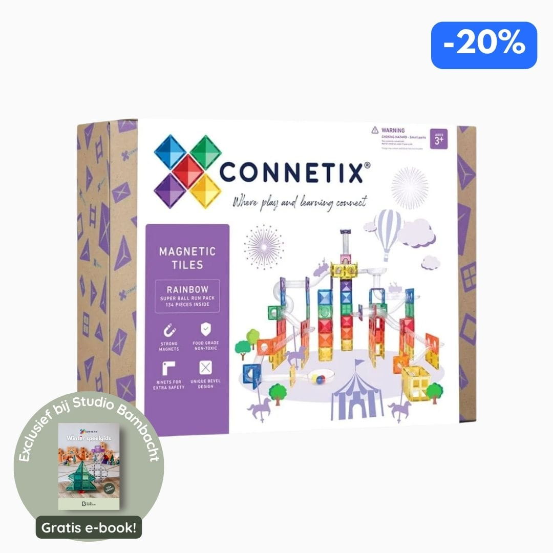 CONNETIX Rainbow super ball run pack - 134-delig