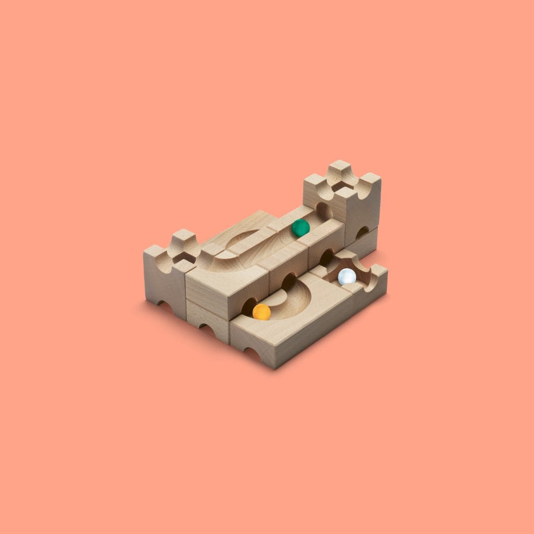 CUBORO SUB knikkerbaan uitbreiding voor tunnels met 12 bouwelementen