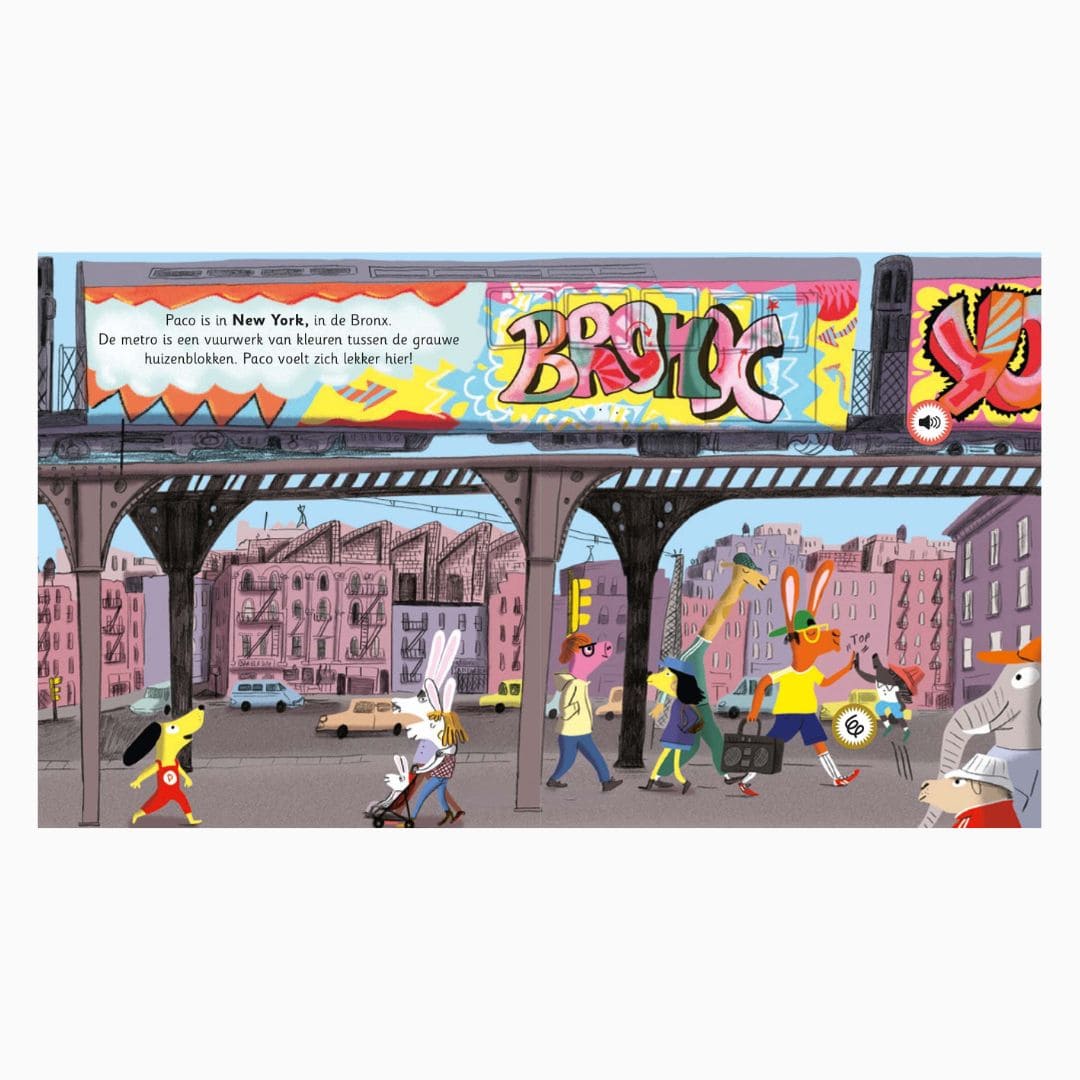 Geluidenboek Paco en de Hiphop van Magali le huch van uitgeverij gottmer