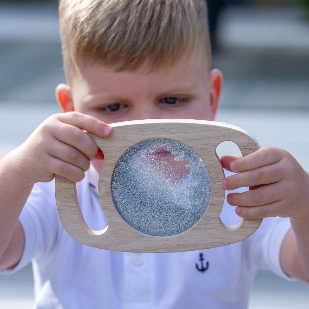 Tickit gemakkelijk vast te houden glitterpaneel met zilveren glitters