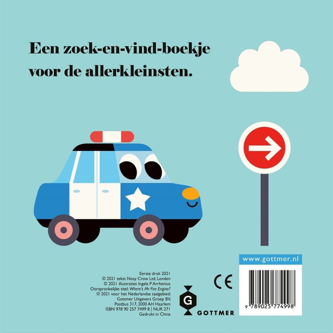 Gottmer kartonboek met flapjes 'Brandweerwagen, waar ben je?' van Ingela P Arrhenius