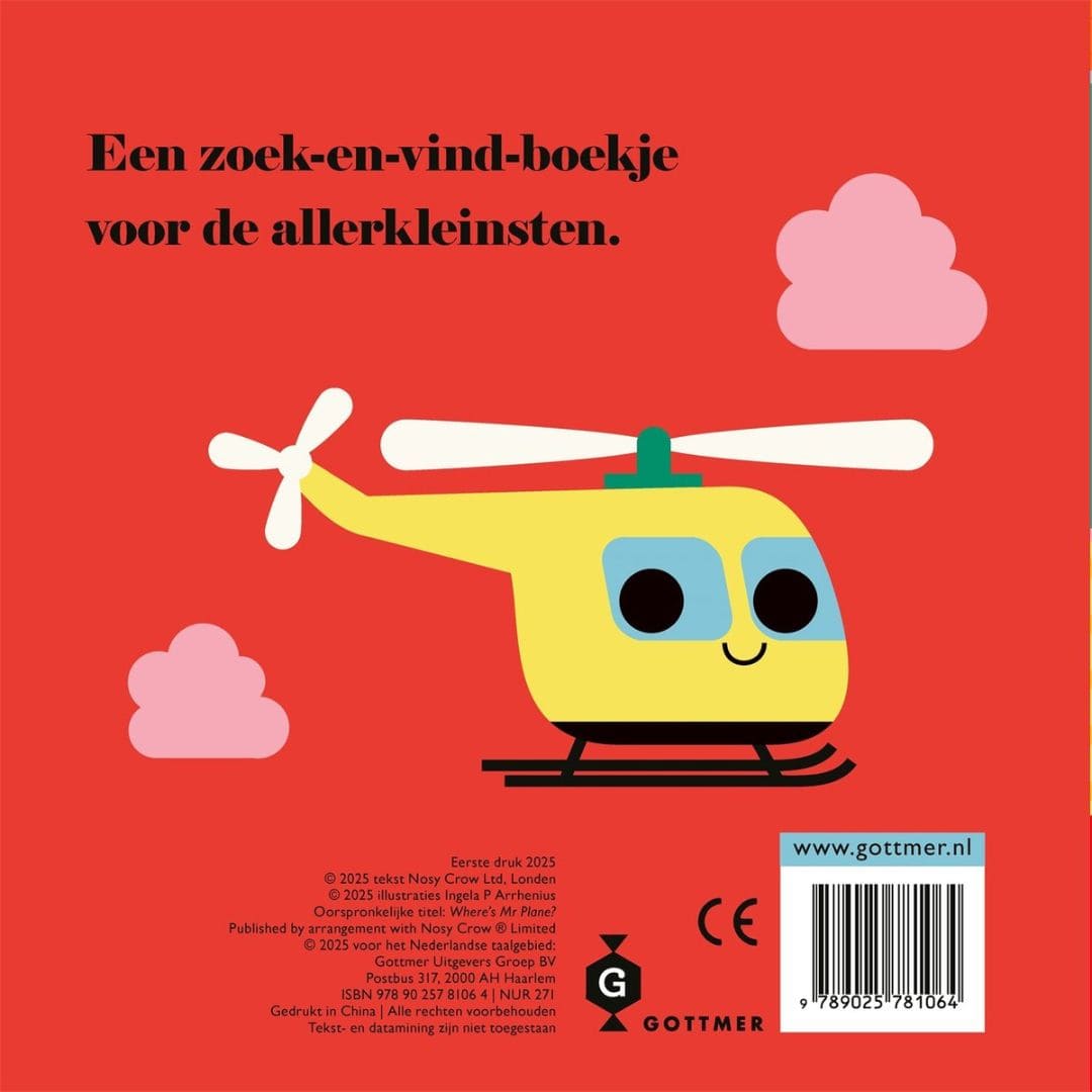 Gottmer kartonboek met flapjes vliegtuig waar ben je van Ingela p Arrhenius